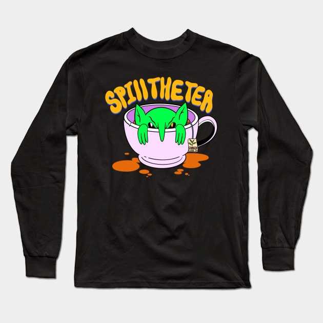 Tea Goblin Long Sleeve T-Shirt by ghoulshack